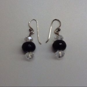 Dillard's Black and Crystal Earrings