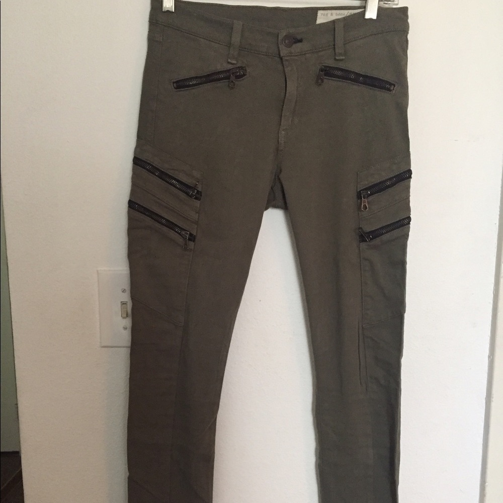 Rag &a Bone Zipper Skinny Jeans