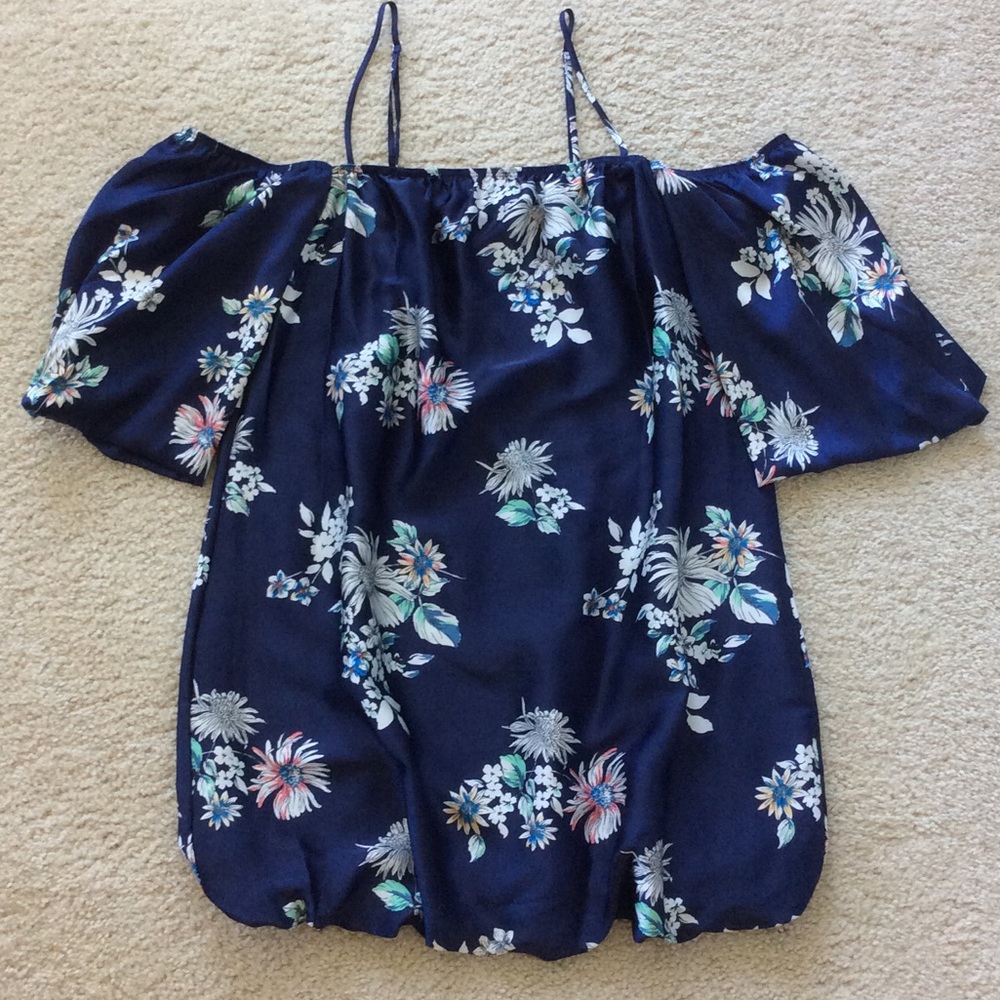 🌻1 MED🌻Navy Floral Print Dress - Picture 5 of 6