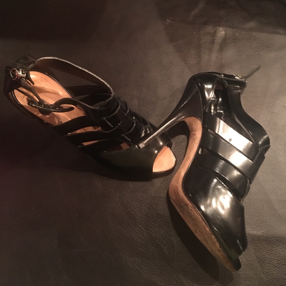 Giuseppe Zanotti black leather platforms