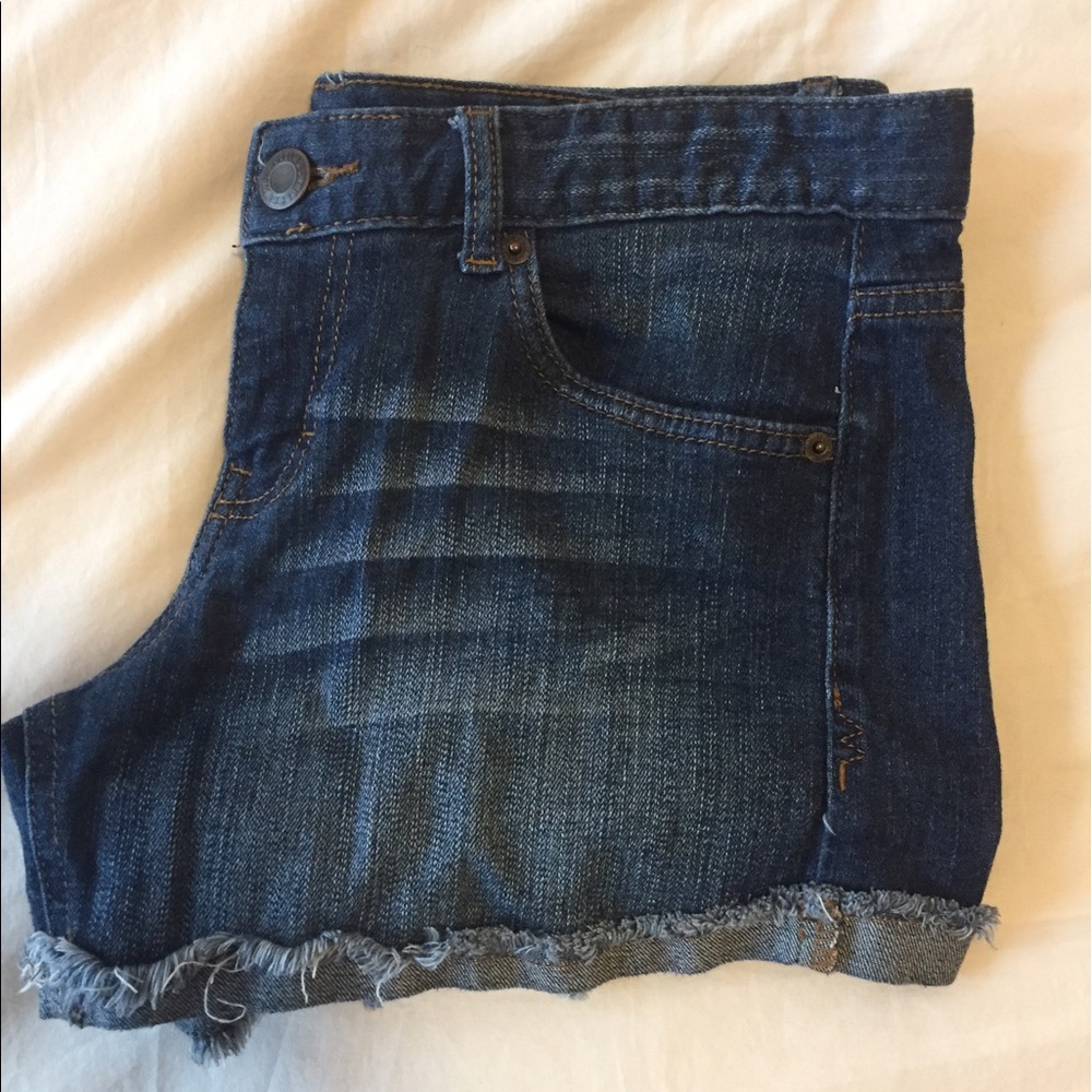 Denim cutoff shorts