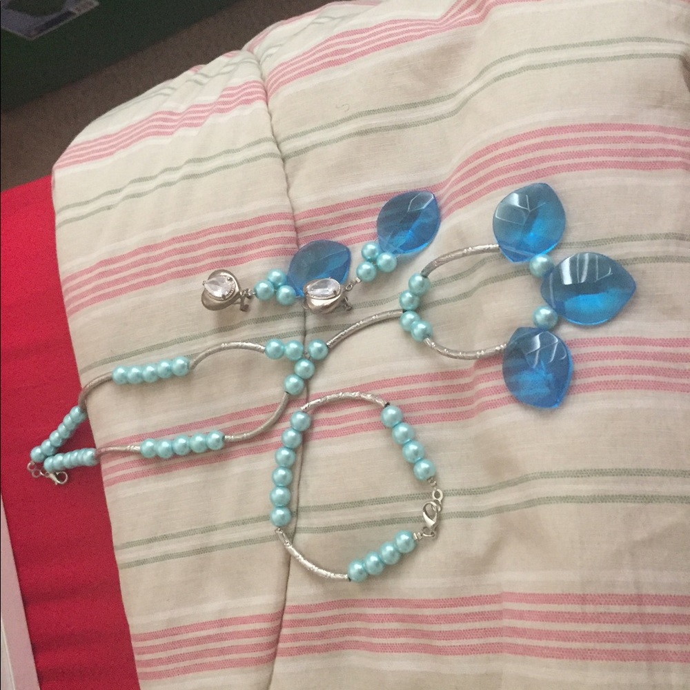 Blue and silver jewelry