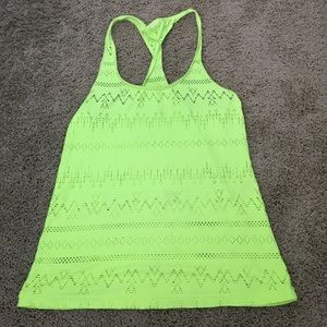 Lorna Jane neon yellow vent tank small euc