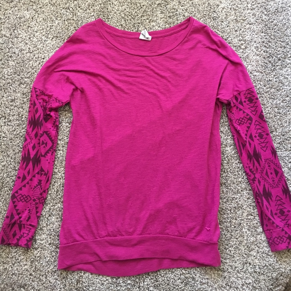 VS PINK Magenta Long Sleeve Shirt