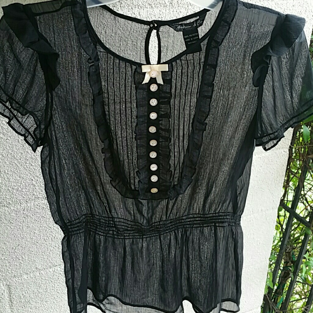 Andrew and Co  top tuxedo style size xl