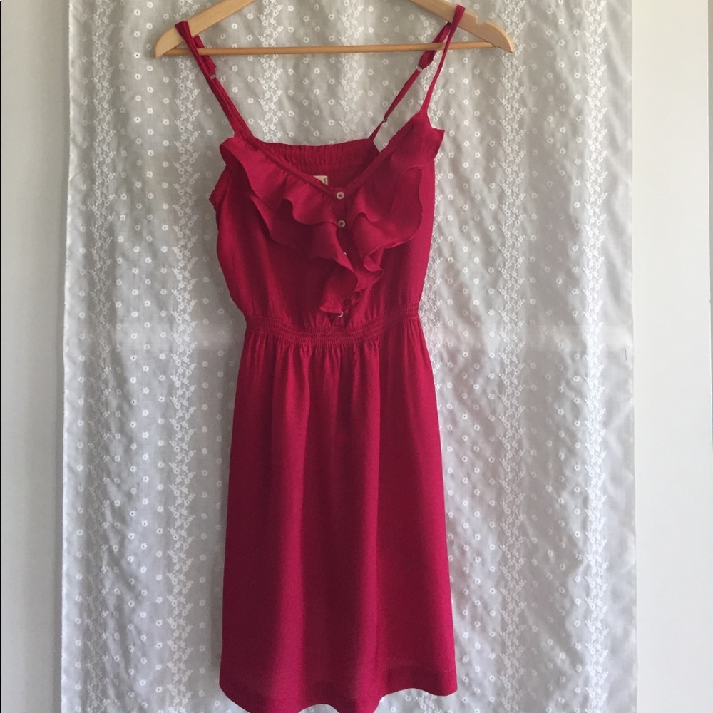Hot pink mini dress