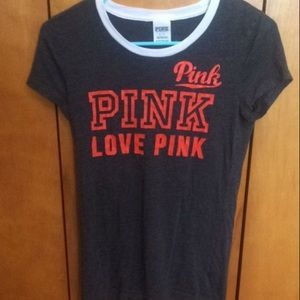 Gray and orange pink Shirt