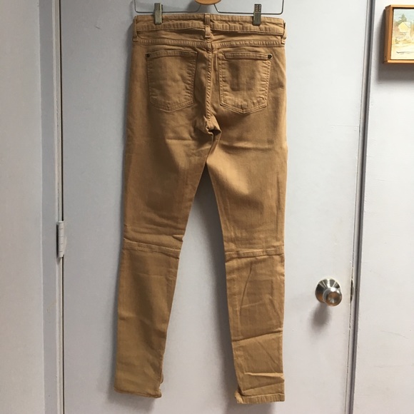 Camel/khaki Vince jeans with zipper ankle, Size 28 - Picture 4 of 5