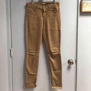 Camel/khaki Vince jeans with zipper ankle, Size 28