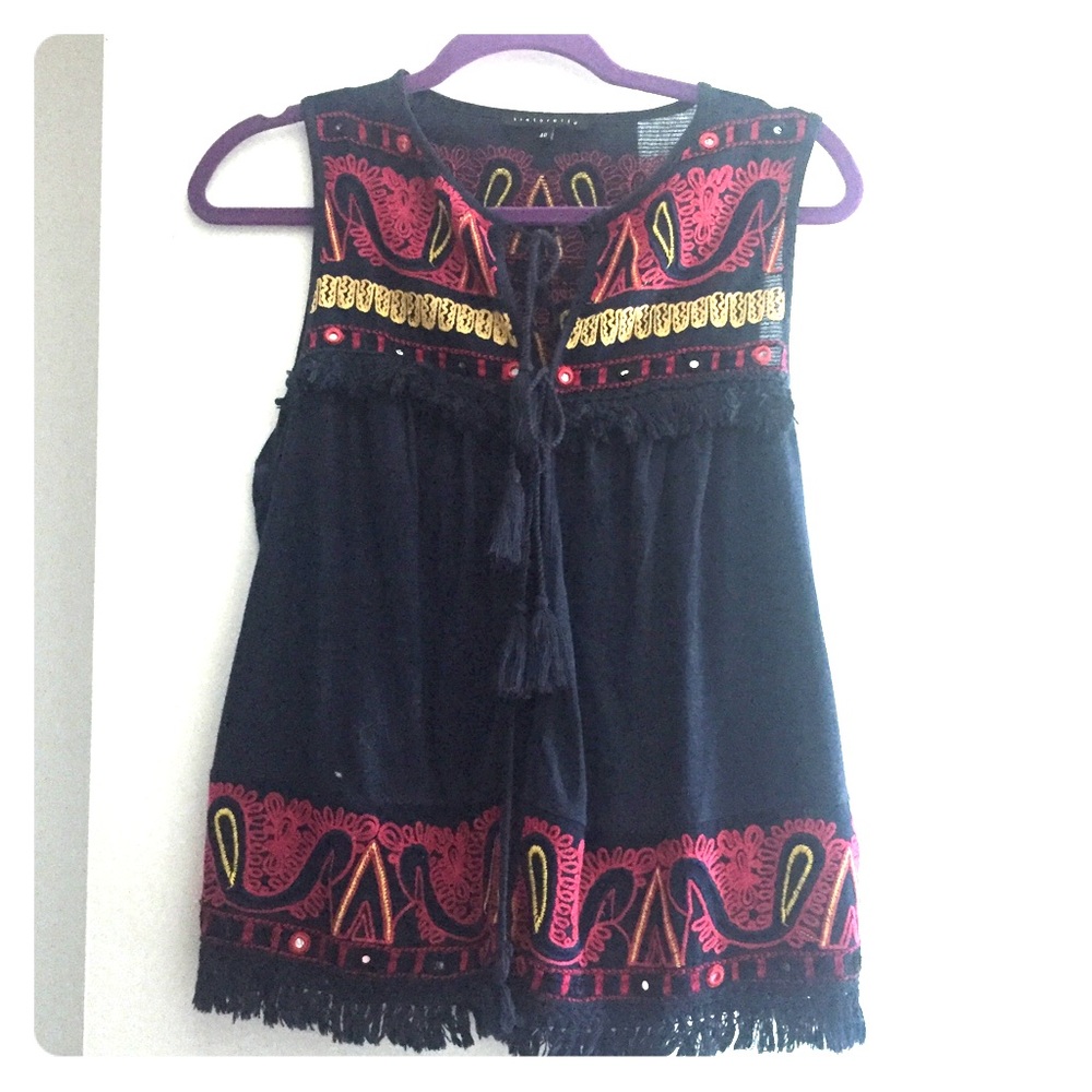 Embroidered vest