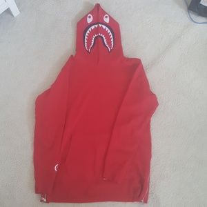 A BATHING APE PULLOVER SHARK HOODIE