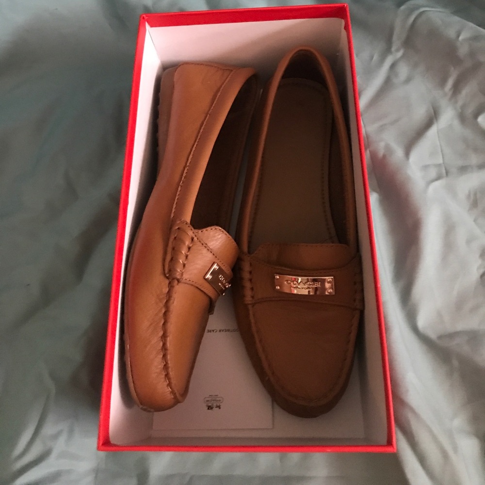 Coach leather slip on