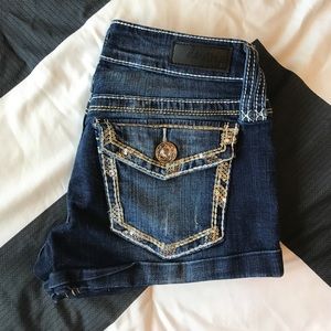 Women's denim shorts.