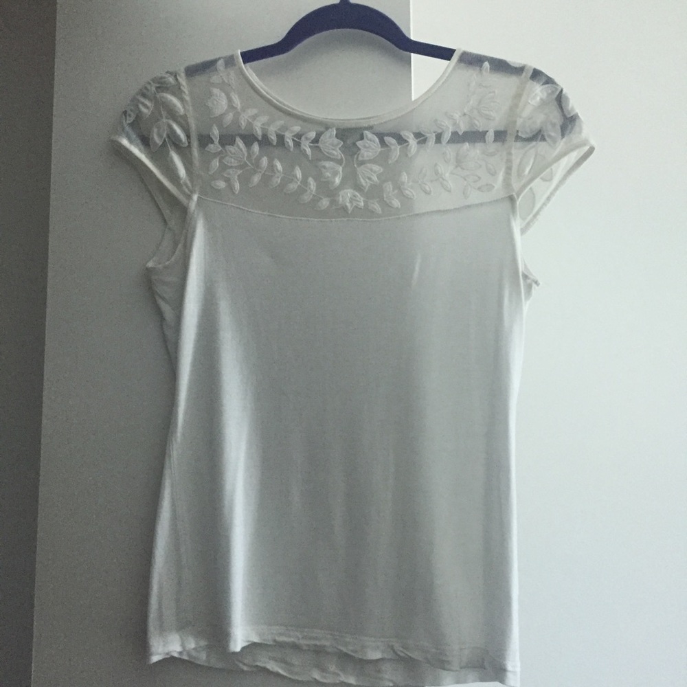 White embroidered top