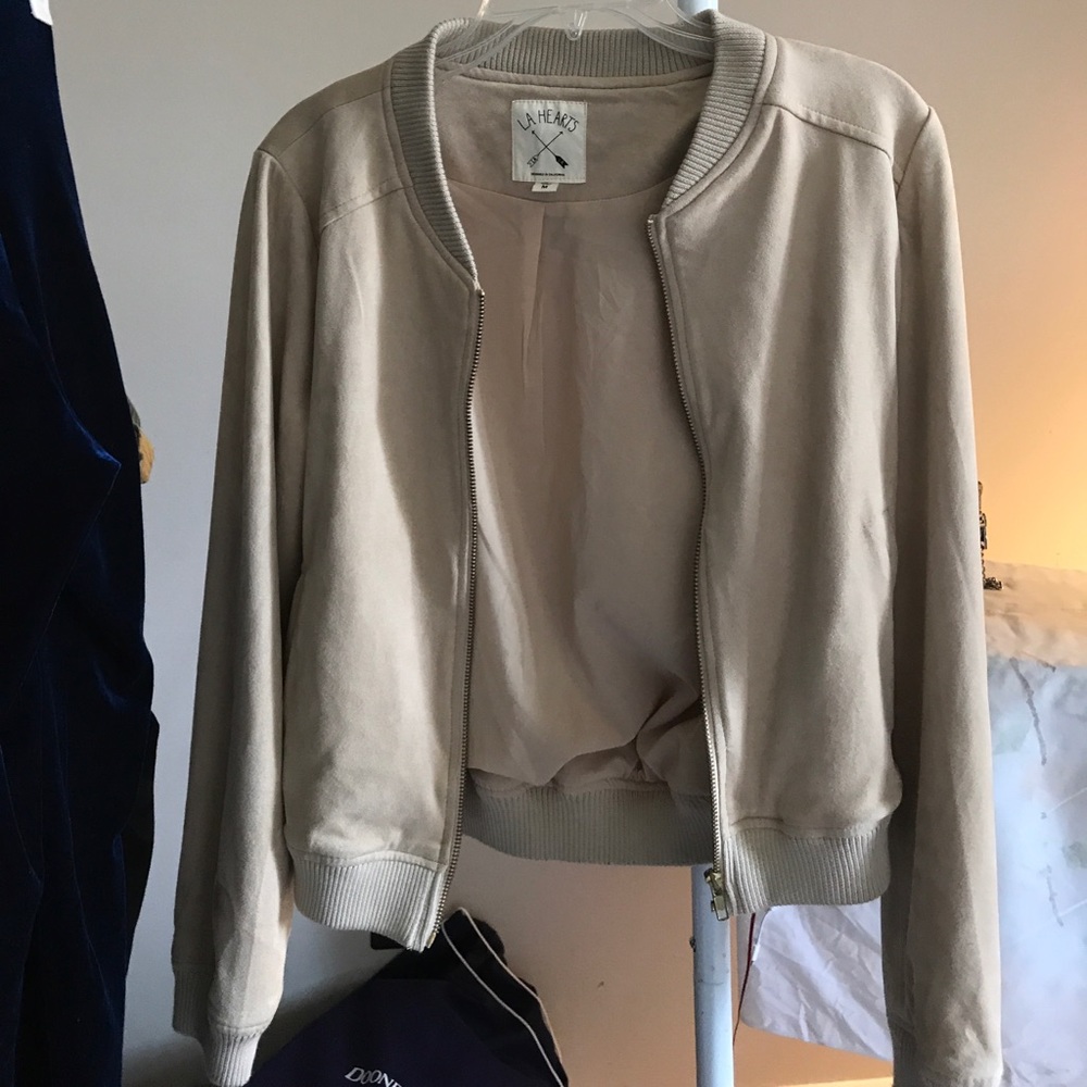 Suede bomber jacket