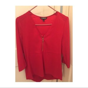Express red blouse