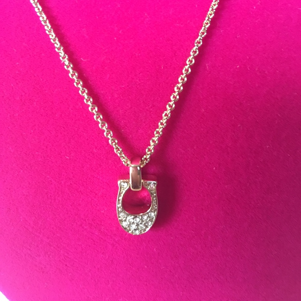 Coach Signature C Pave Necklace NWT