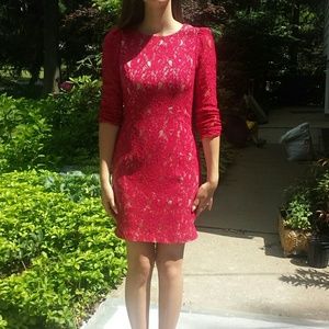 Classy Red Lace Dress