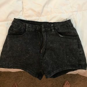 High waisted Denim shorts
