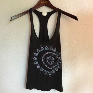 Crescent Moon Mandala Racerback Tank Top