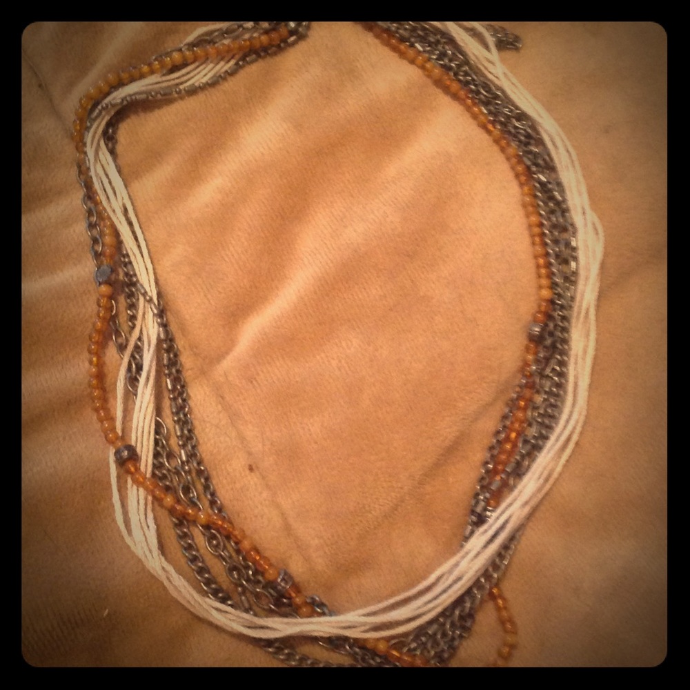 Boho chic multi layered necklace