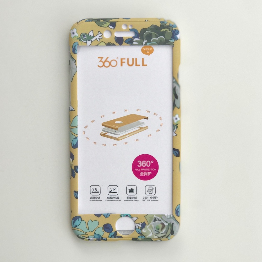 360 Flower & Bird Protective iPhone case + Glass - Picture 4 of 4