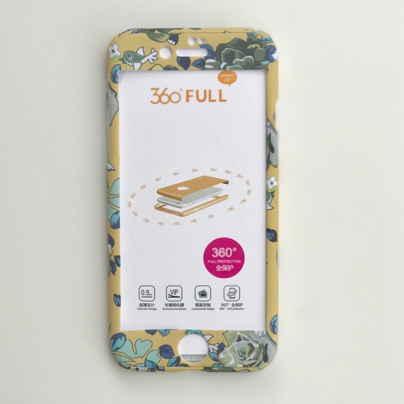 360 Flower & Bird Protective iPhone case + Glass - Picture 4 of 4