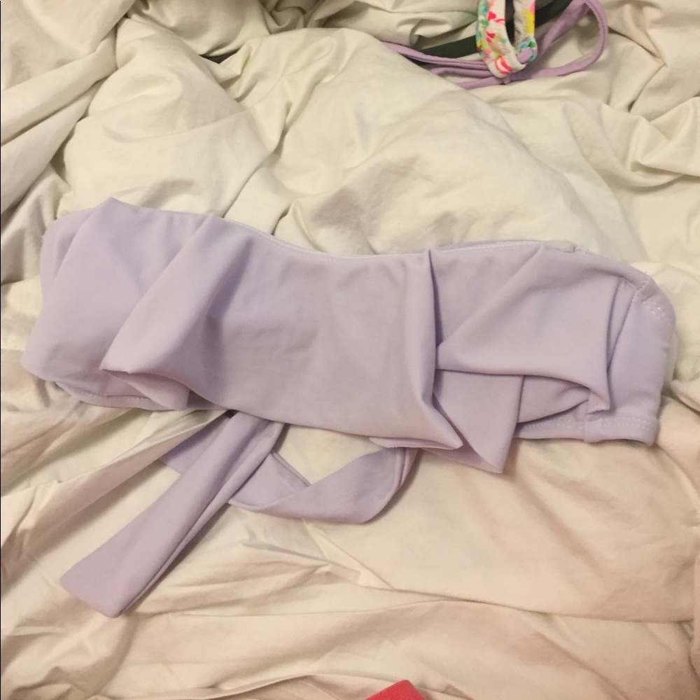 Lavender ruffle bathing suit!