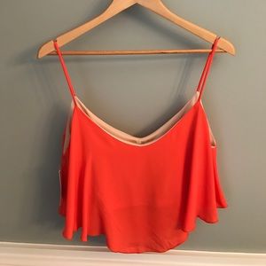 NWT coral crop top