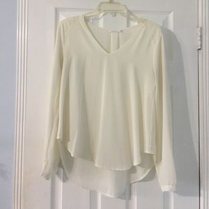 Lush size small white blouse