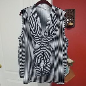 Cato Brand Black & White Blouse