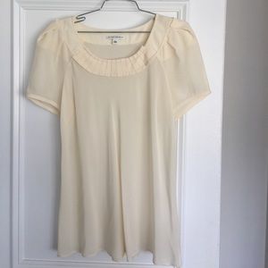 A Banana Republic Ivory Silk Blouse