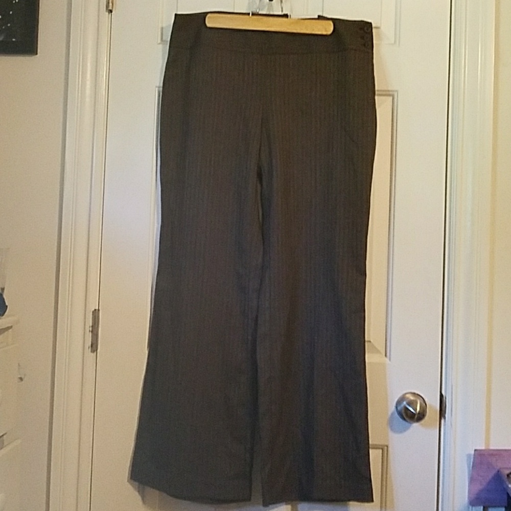 Brown Harringbone Dress Pants