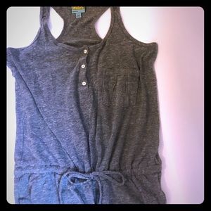 C & C California Grey Capri Pant Romper Jumpsuit