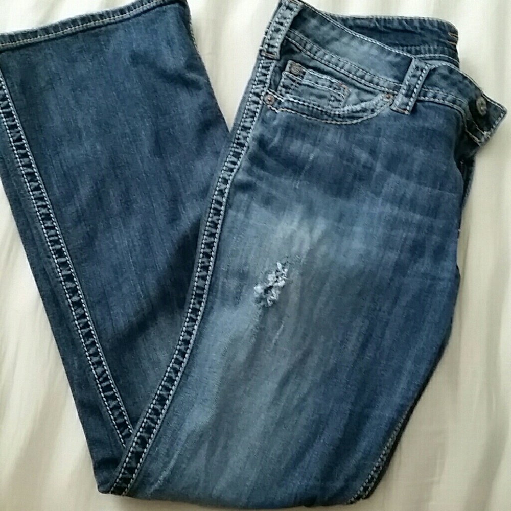 Silver boot cut jeans