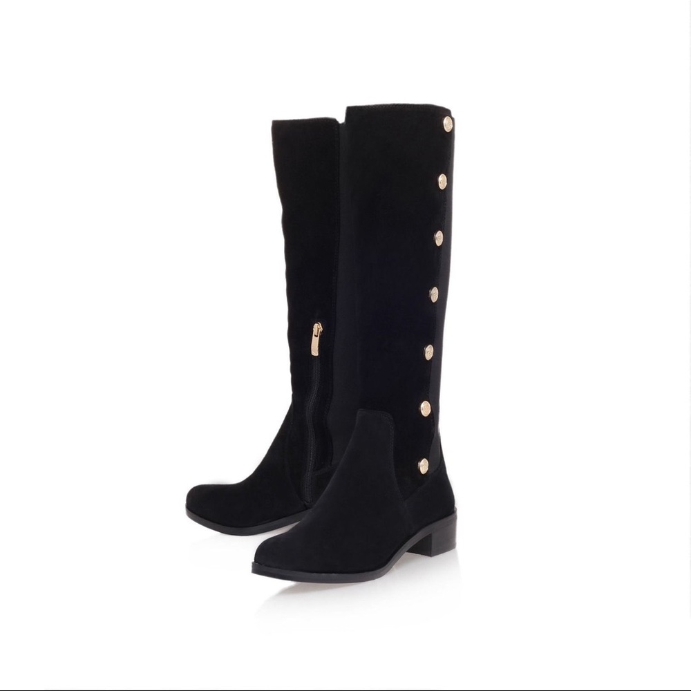 Vince Camuto Black Vacilla Boots Suede Sz 9.5