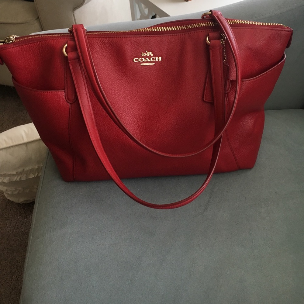 Red coach purse
