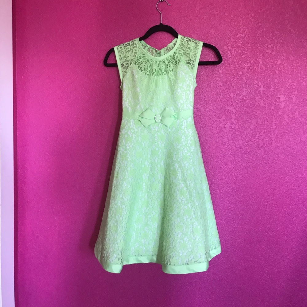 Bright Green Lace Dress
