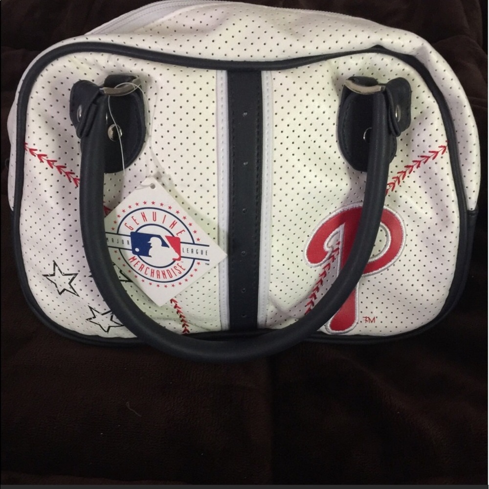 Authentic Team Phillies Leather Sports Handbag