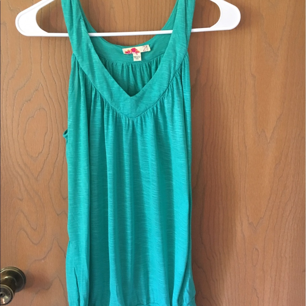 Forever 21 turquoise tank top