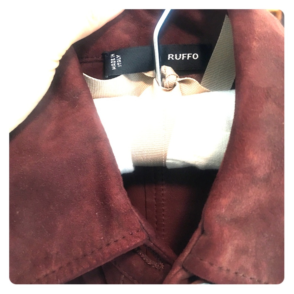 Real Italian leather collared mini dress