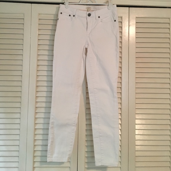 J. Crew White Ankle Skinny Jeans - Picture 1 of 3