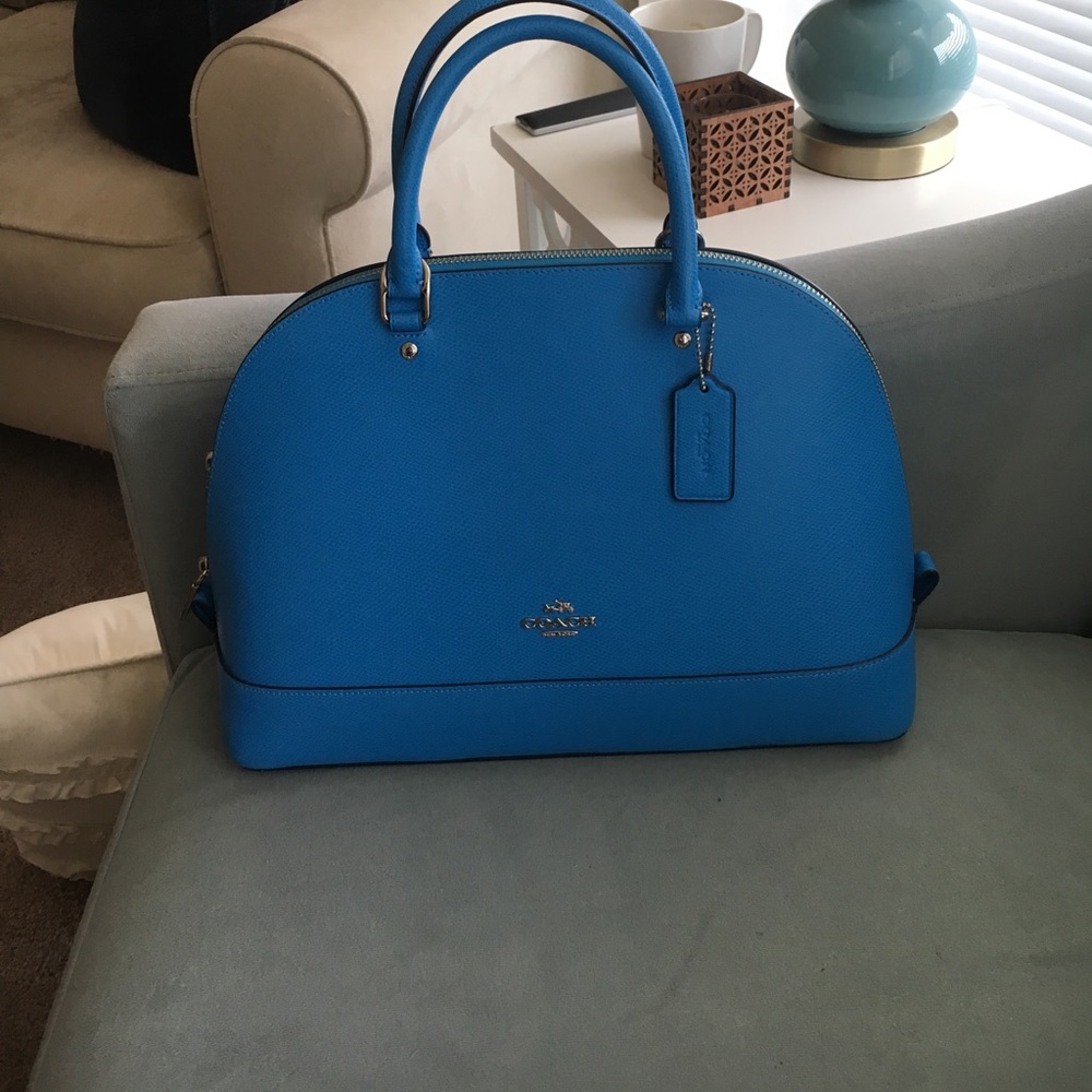 Blue coach purse
