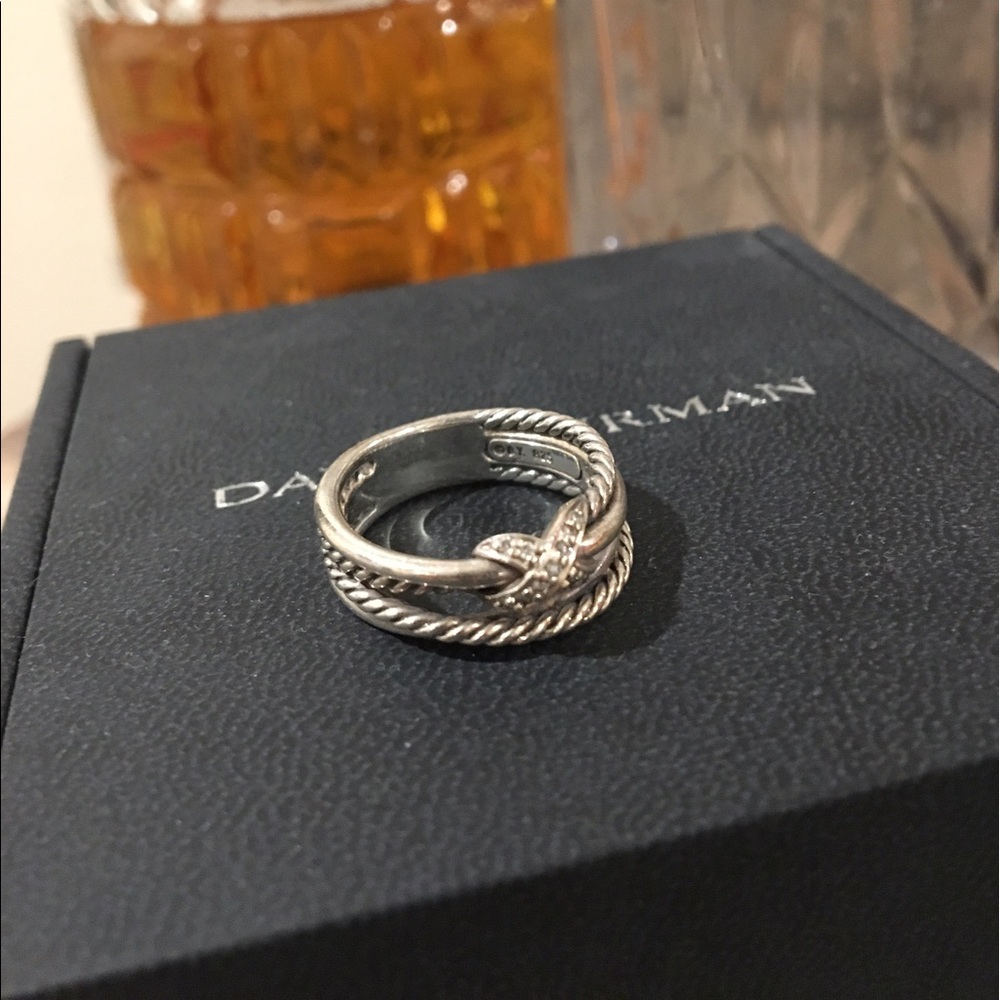 David yurman diamond crossover ring