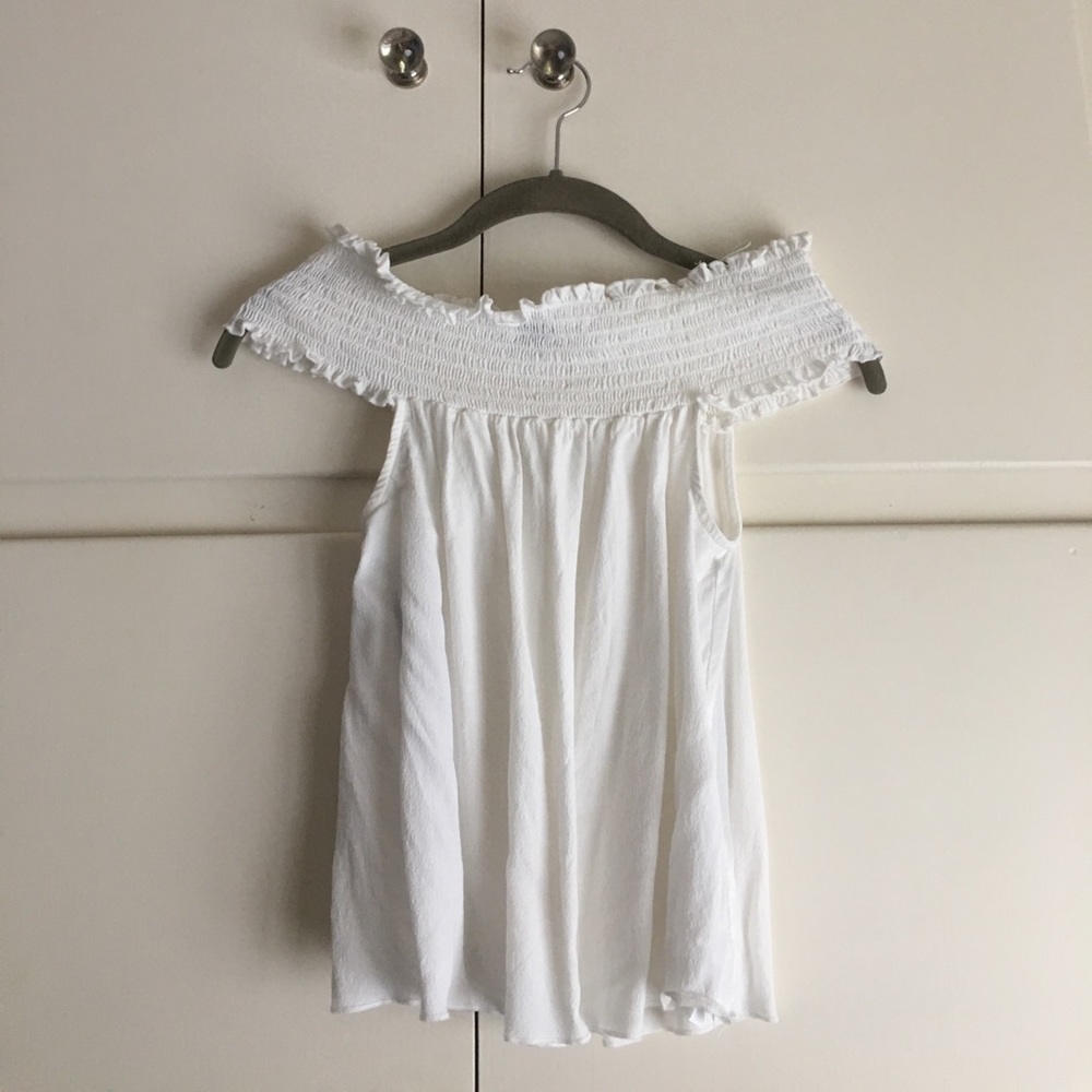 White off the shoulder top