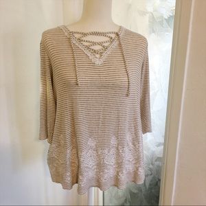 Style & co size M lace up top