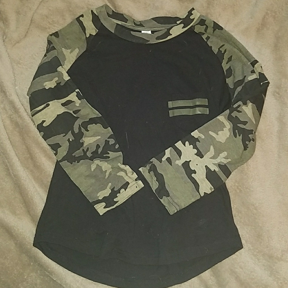 Black and Green Camo Shirt