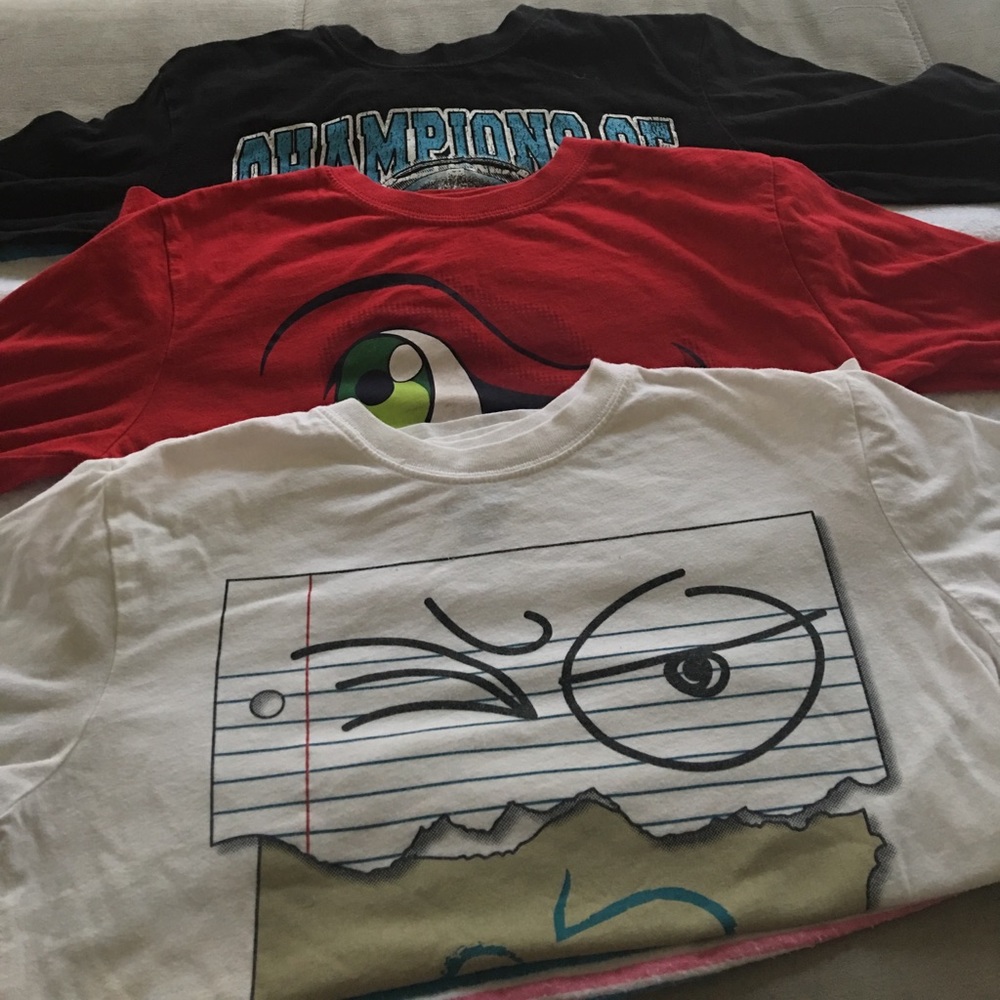 Lot of long sleeve tee shirts size 7/8 boys