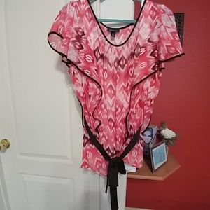 Alyx Brand Coral & Black Blouse