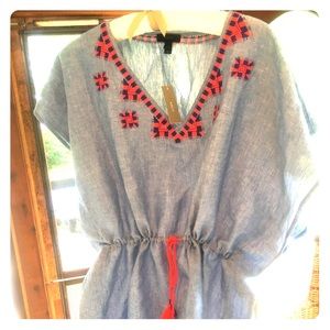 Jcrew linen/cotton swimsuit cover- up